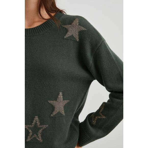 Rails Perci Olive Gold Stars Sweater - Picture 3 of 7